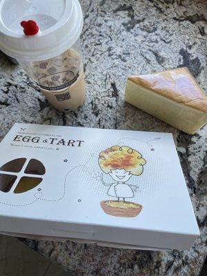 Egg Tart and Black Milk Tea