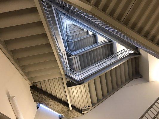 16 flights of stairs. Great for lunch breaks during jury duty