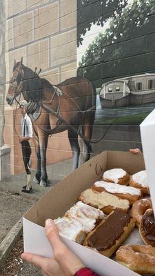 Vegan donuts and mural!