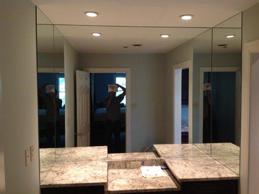 Custom cut bathroom mirrors