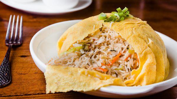 Egg Wrapped Fried Rice