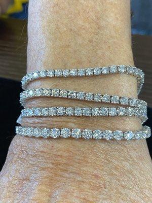 Diamond tennis bracelets in all sizes