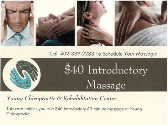 Call 402-339-2283 Today To Schedule Your Massage!!