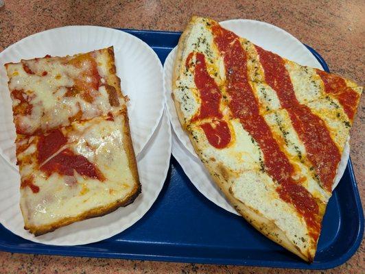 Square slices and Margherita slices