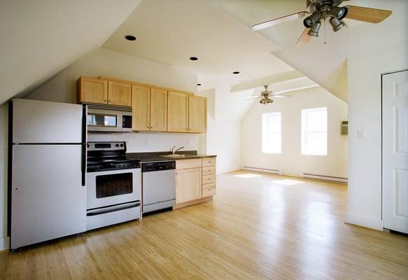 A kitchen and living area in 6323 Marchand.