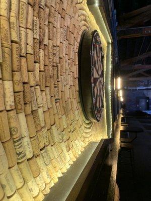 These corks are pretty cool on the dart board area @veefoodlife