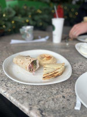 Chicken Wrap + Side Hummus