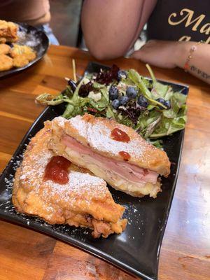 Strawberry Monte Cristo and spring salad