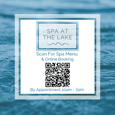 Book online for your world class treatment at Spa at the Lake at Hyatt Regency Lake Washington. QR Code to Spa at the Lake online booking.