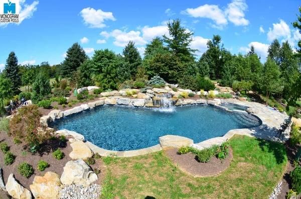 custom in ground salt water pool