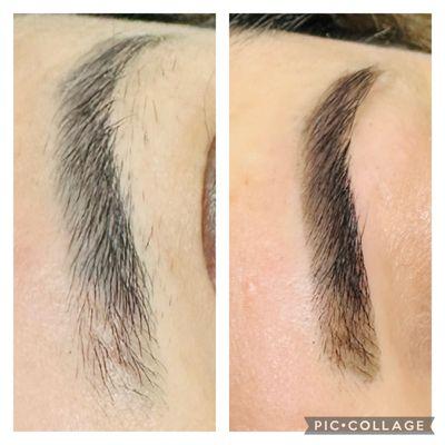 Brows threading and tinting