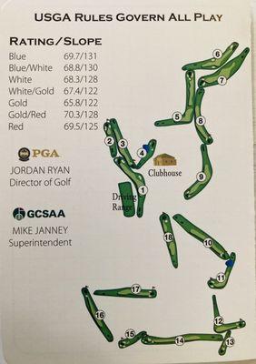 Hunting Hills Country Club's Golf Course Map