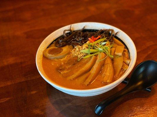 Tonkotsu Ramen - Our #1 ramen with our #1 meat option: Pork Belly! That said, try it with Shrimp or the Seafood mix sometime!