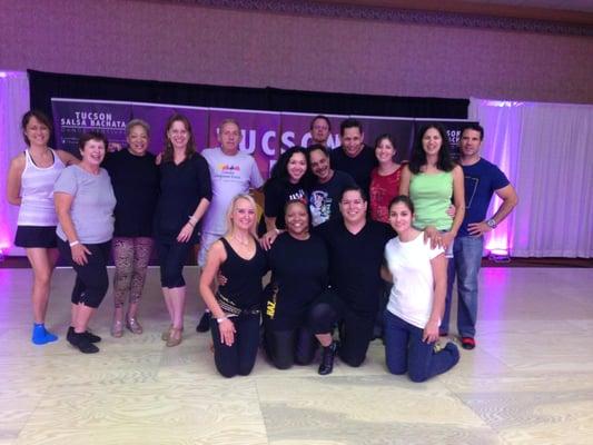 aRAZando Dance Co. teaching salsa on 1 at the 2014 Tucson Salsa Bachata Dance Festival.