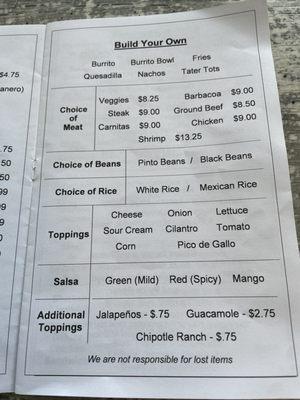 Dinner Menu (pg 2) - July 2024