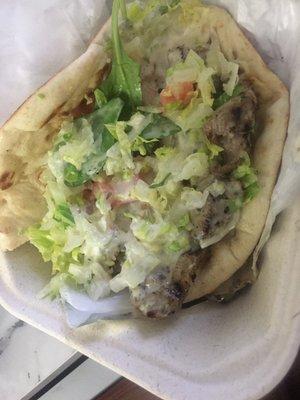 Lamb Souvlaki Pita