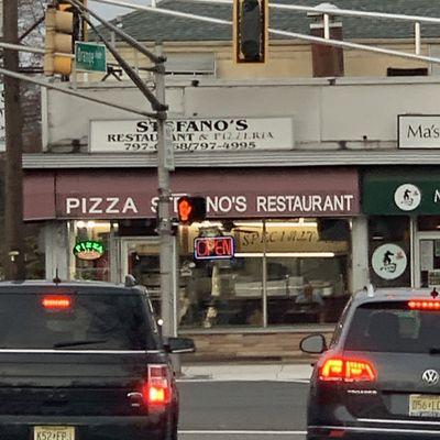 Stefano's Pizza on Broadway + Orange in Elmwood Park, NJ