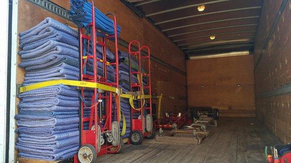 We keep the back of our trucks clean and organized at all times.