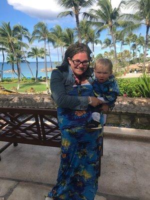 me and my son david jr in hawaii