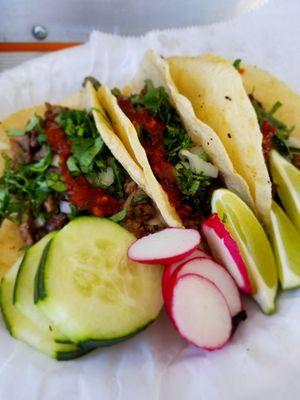 Great delicious tacos!, fresh and friendly person,