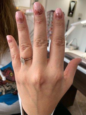 Wedding Day gel manicure by Connie 10/04/2019