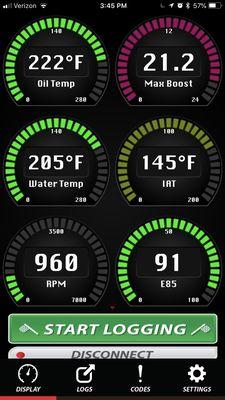 My E82 is running great because of Zac and Babbitt Motor Werks! The raised IAT is because it's HOT here in AZ!!!