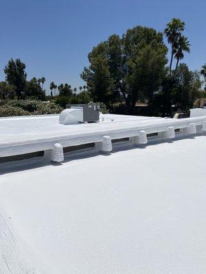 New foam flat roof