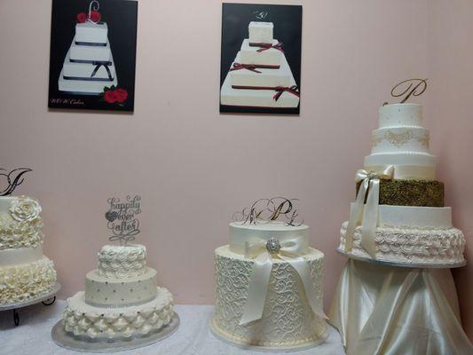 Some examples of wedding cakes they do.