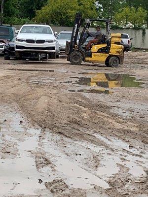 We caught them using forklifts to move my car within the lot. Not tow trucks. There is damage to undercarriage.