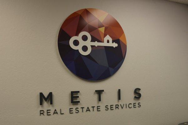 METIS real estate. Lobby sign