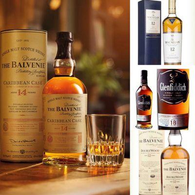 Excellent selection of Scotch whiskey in stock.