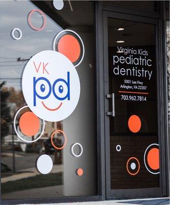 Front entrance to VK Pediatric Dentistry in Arlington, VA