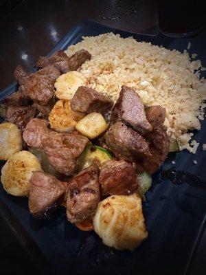 Steak and scallops hibachi combo