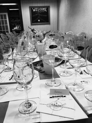 Riedel glassware seminar - before.