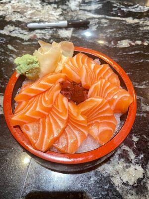 Salmon sashimi