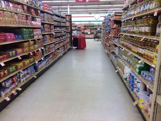 Clean and open aisles for a small store very nice