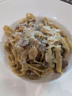 Mushroom pasta -- off-menu from Chef Tony