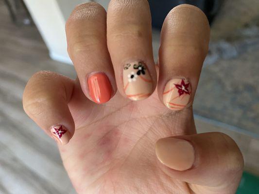 Kids flower nail designs