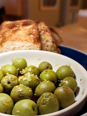 Warmed Olives & Oil