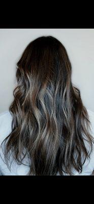 Brunette with highlights