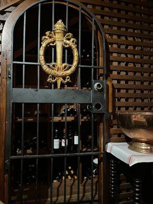 Downstairs wine cellar