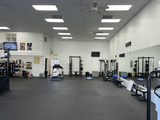 Main floor. Also weights, mixed fitness tools.