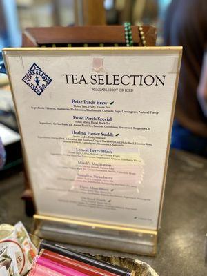 Tea selections