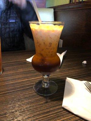 Thai ice tea. They now have inside seating back!