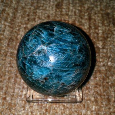 Blue Apatite sphere.