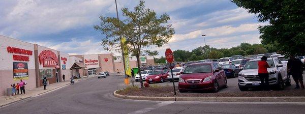 Stores at north end of Yards Plaza