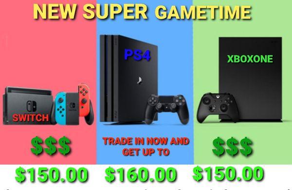 TRADE AND GET PAID. WE PAY MORE FOR YOURE CONSOLES AND VIDEO GAMES.