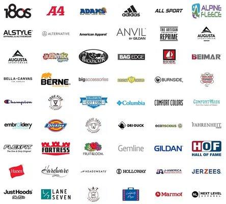 ...just a few of our brands!!