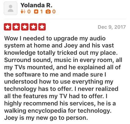 This is an actual customers review that Yelp removed.