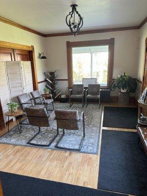 Our comfortable reception area for patients to enjoy while waiting for their appointment.